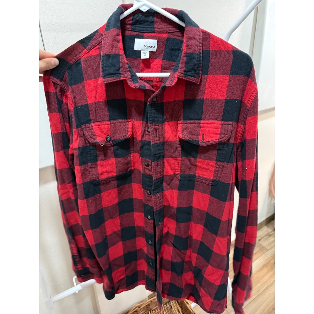 Lumberjack Cottagecore Flannel Button‎ Up Casual Size Medium
